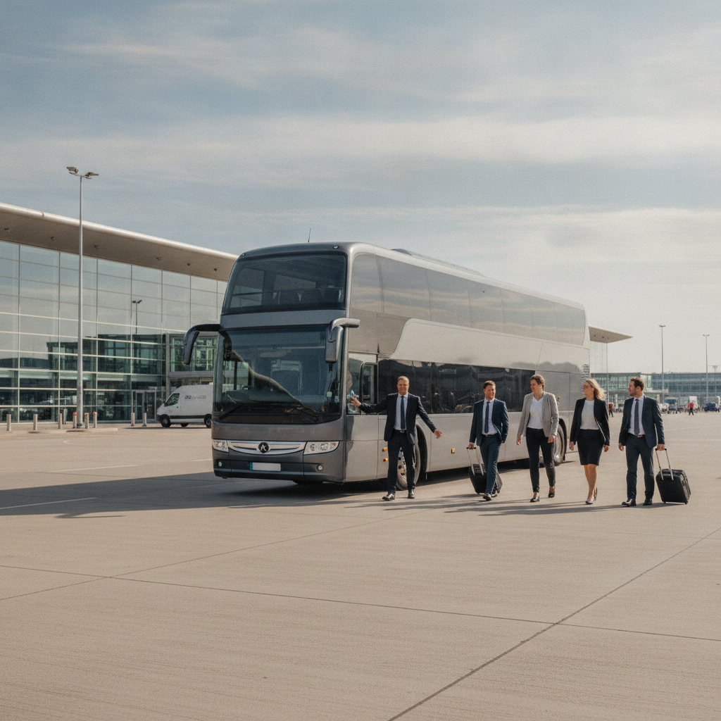 Meet & Greet at Edinburgh — executive coach meeting a group at Edinburgh Airport