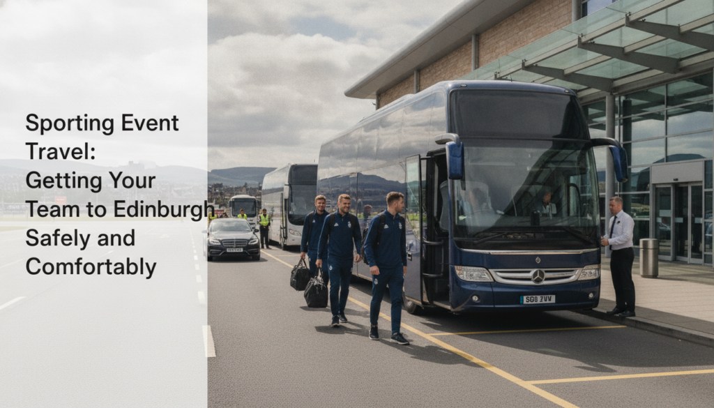 Sporting Event Travel: Getting Your Team to Edinburgh Safely and Comfortably — executive coach meeting a group at Edinburgh Airport
