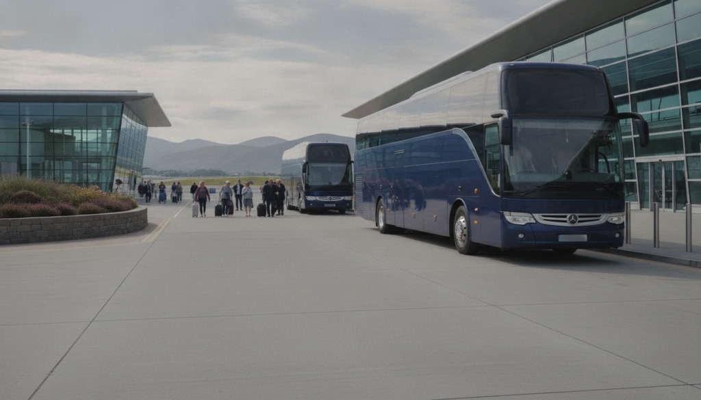 Exploring Scotland's Capital: An Essential Guide to Group Tours in Edinburgh — executive coach meeting a group at Edinburgh Airport